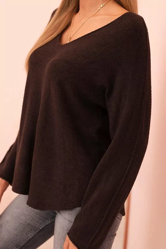 Women's dark brown sweater Remo
