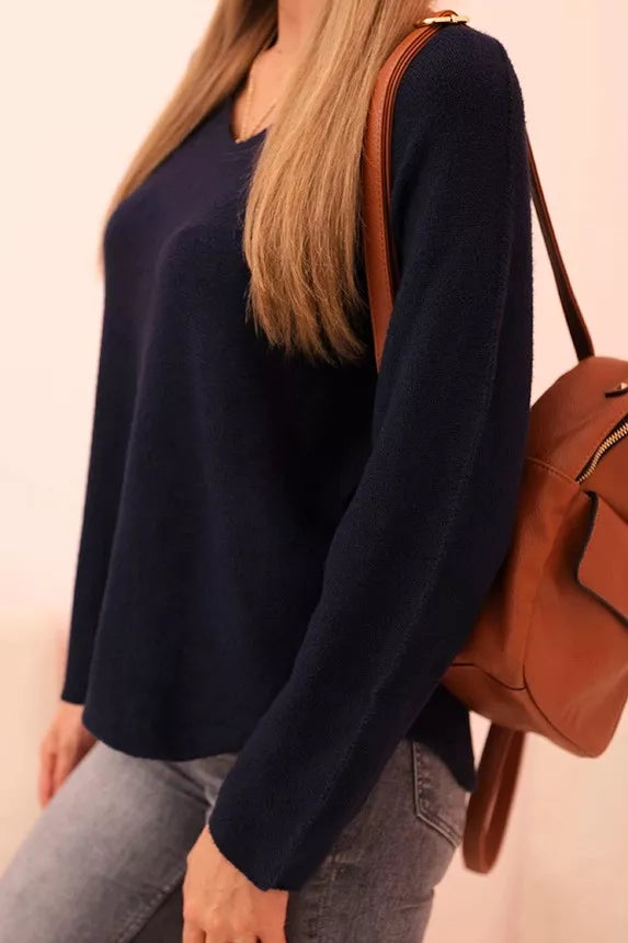 Women's navy blue sweater Remo