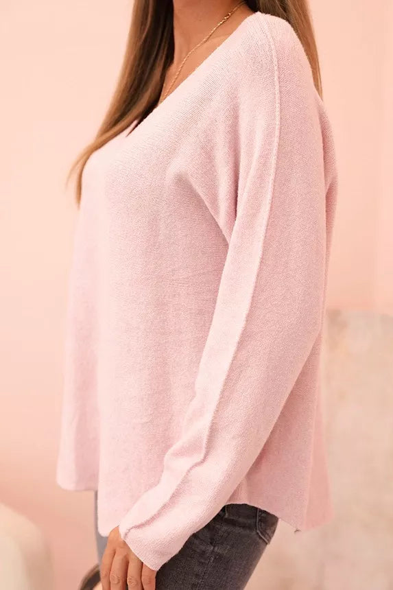Women's light pink sweater Remo