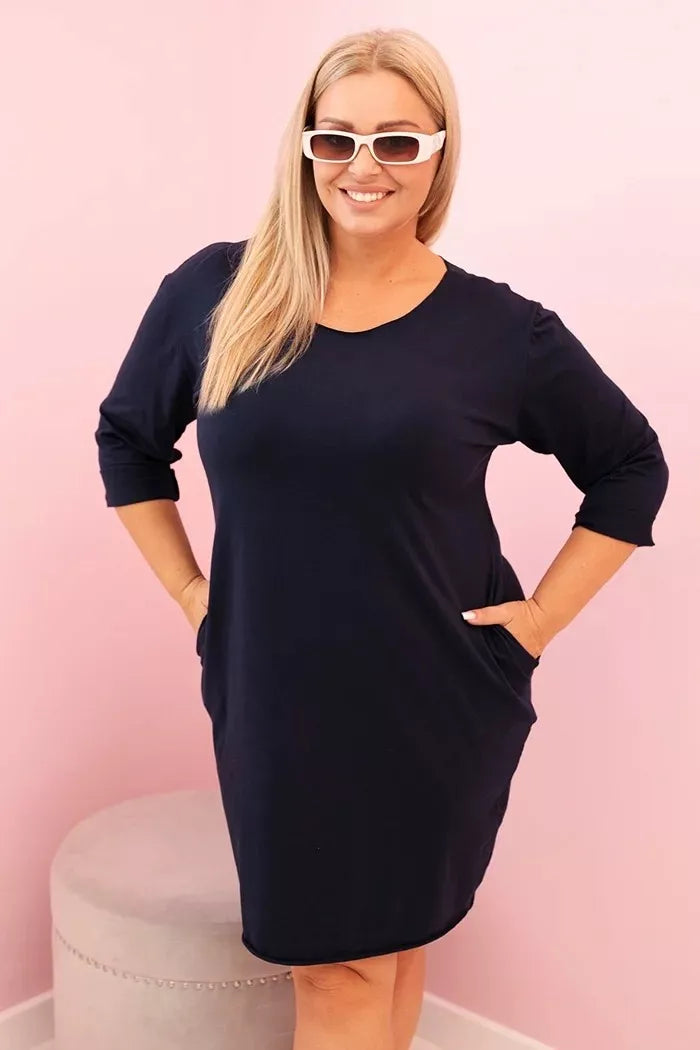 Women's navy blue dress Self