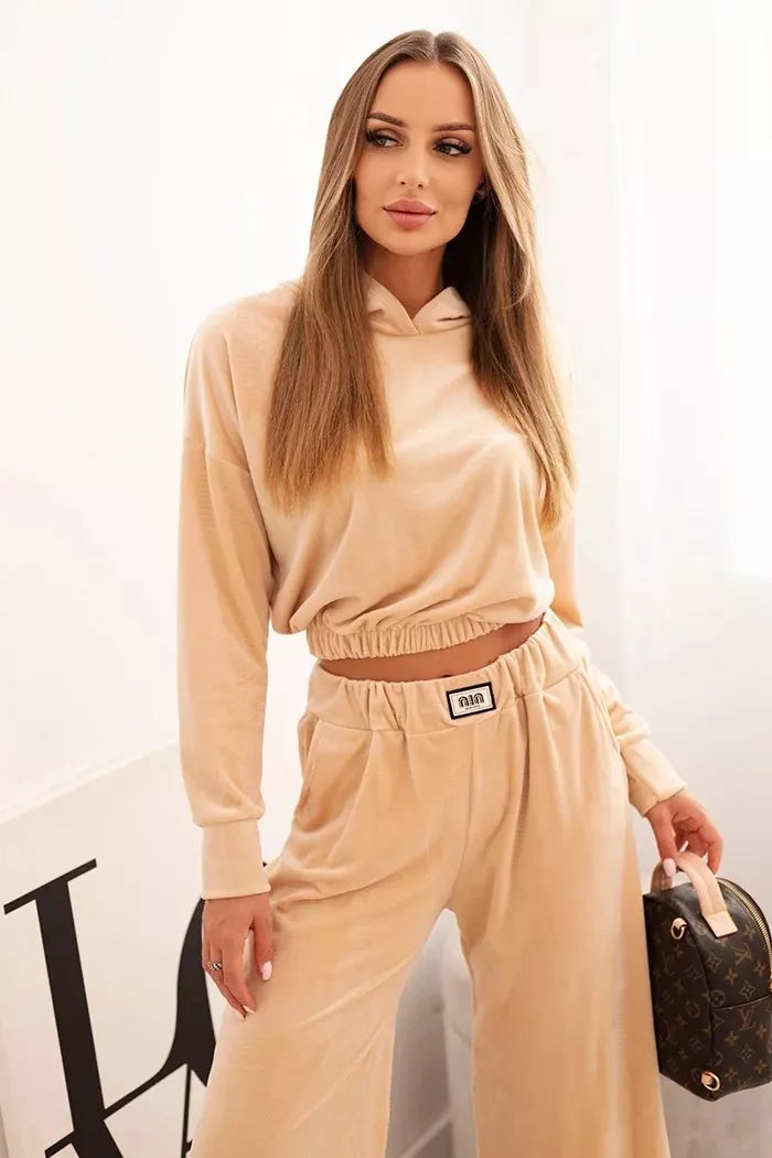 Women's brownish velvet set Rizo