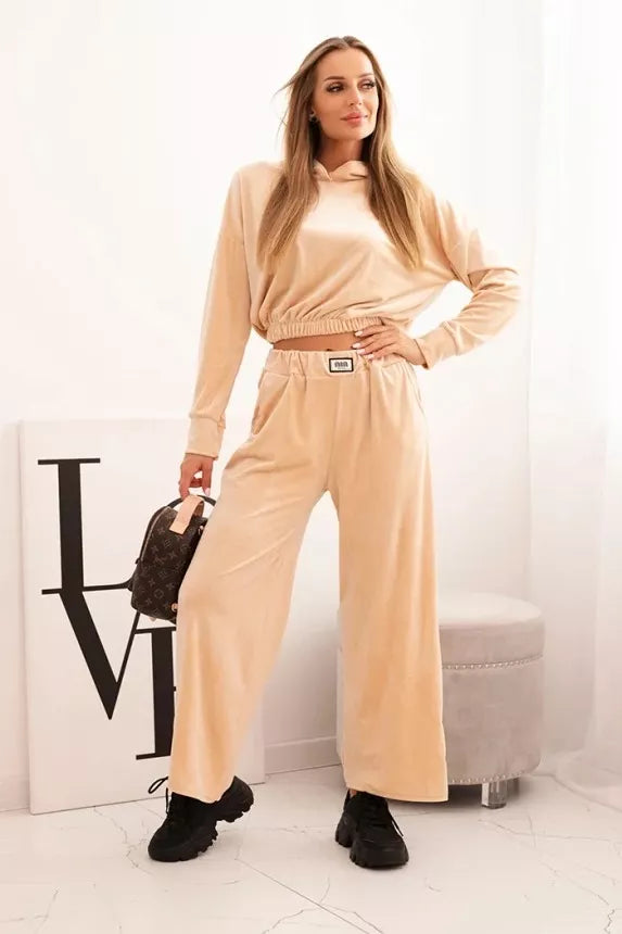 Women's brownish velvet set Rizo