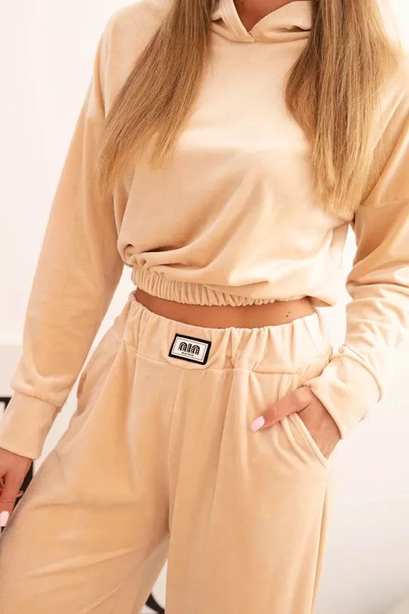 Women's brownish velvet set Rizo