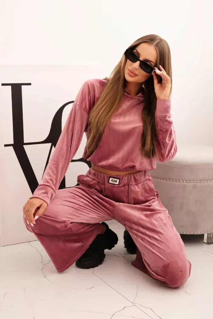 Women's pink velvet set Rizo