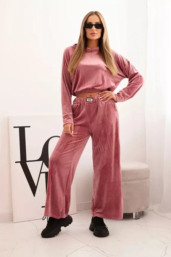 Women's pink velvet set Rizo