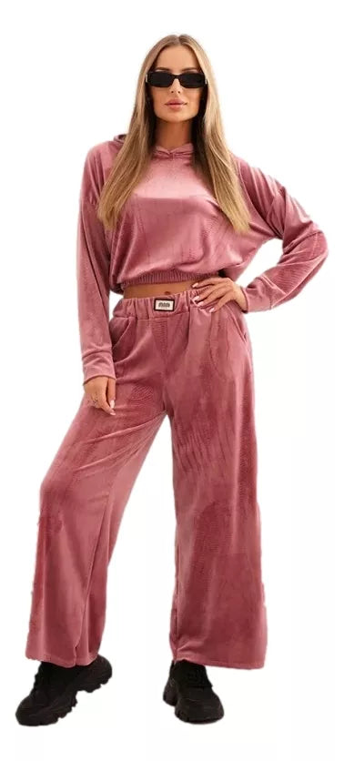 Women's pink velvet set Rizo