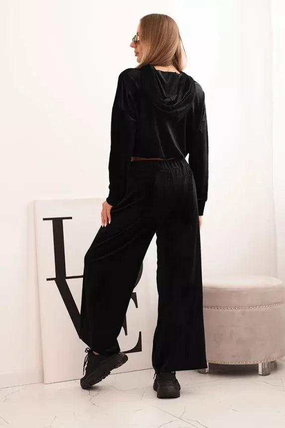 Women's black velvet suit Rizo