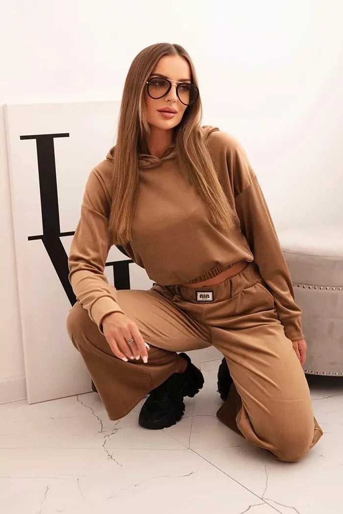 Women's brown velvet suit Rizo