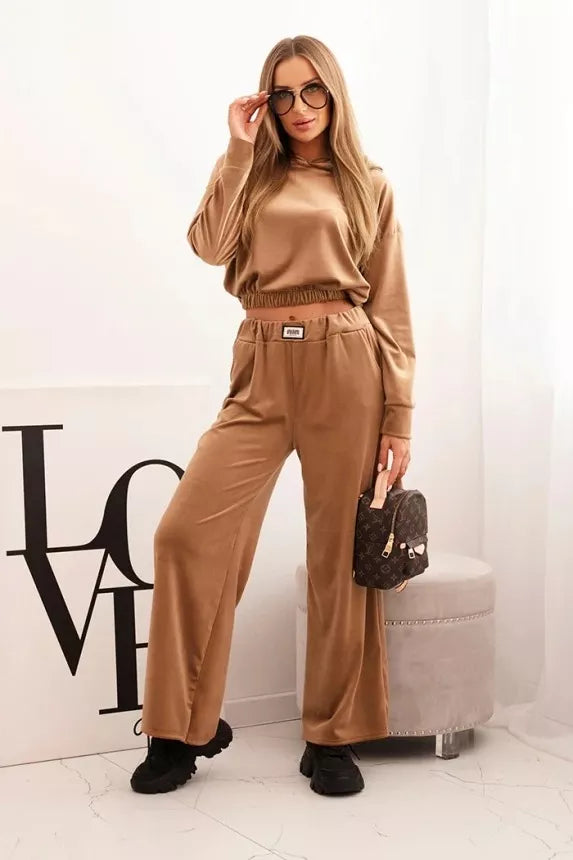 Women's brown velvet suit Rizo