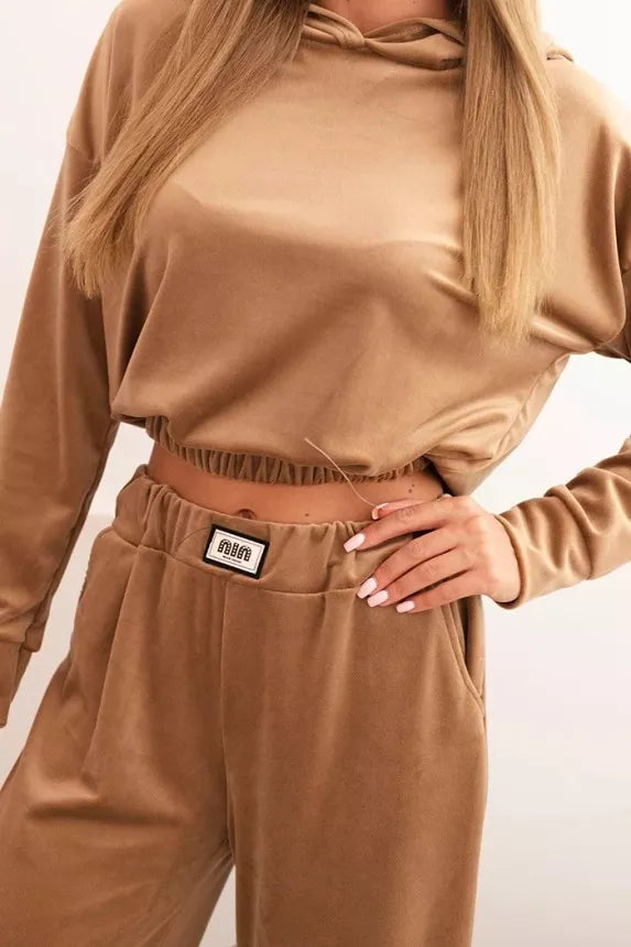 Women's brown velvet suit Rizo