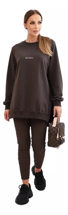 Women's dark brown set Minimal