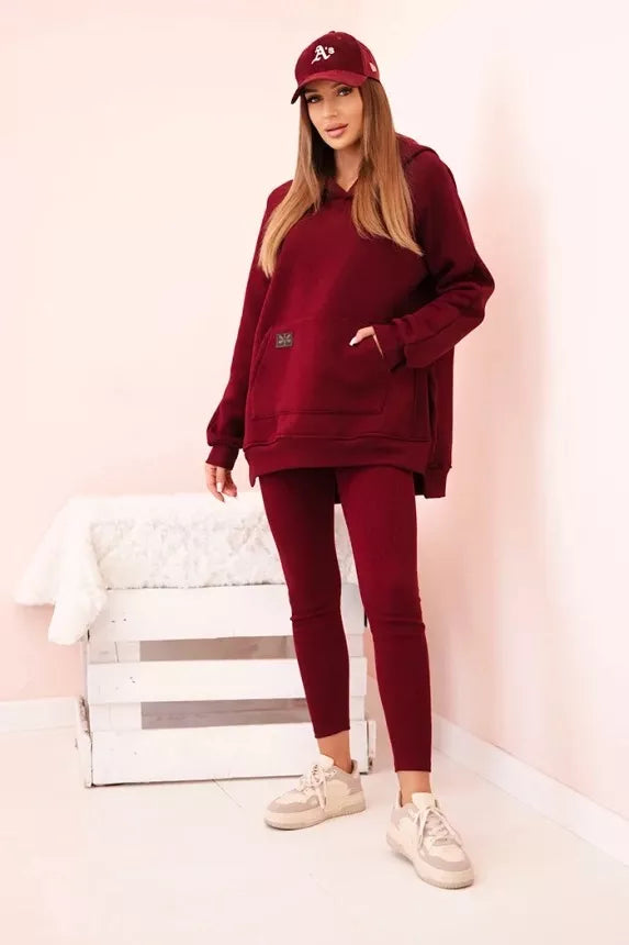 Women's burgundy Solar set.