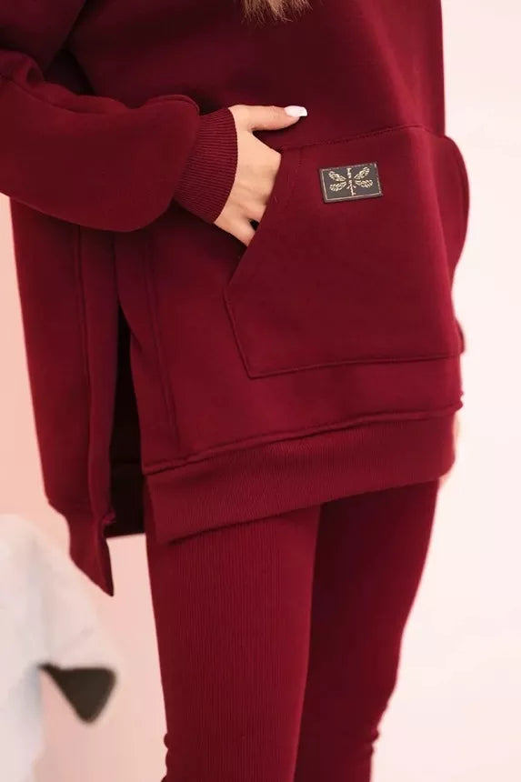 Women's burgundy Solar set.
