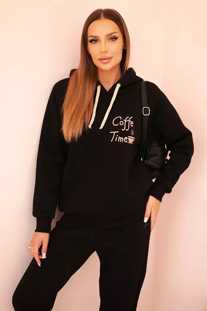 Women's black Coffe set.