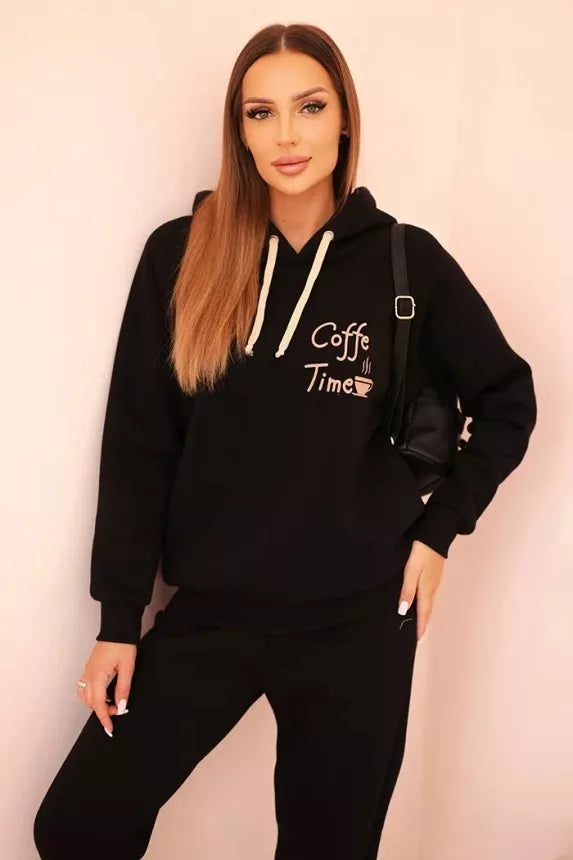 Women's black Coffe set.