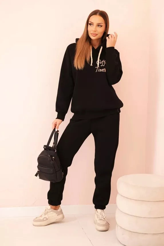 Women's black Coffe set.