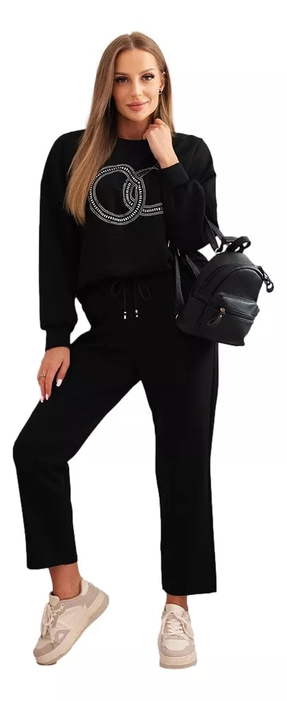 Women's black Ring set