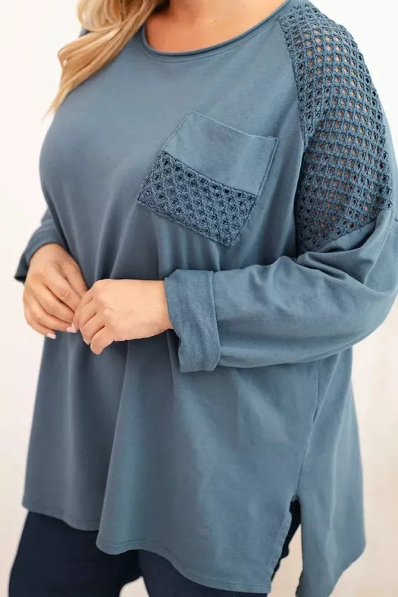 Women's blue sweater with a pattern Stelo