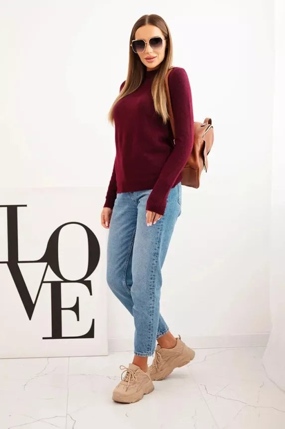 Women's burgundy sweater Eden