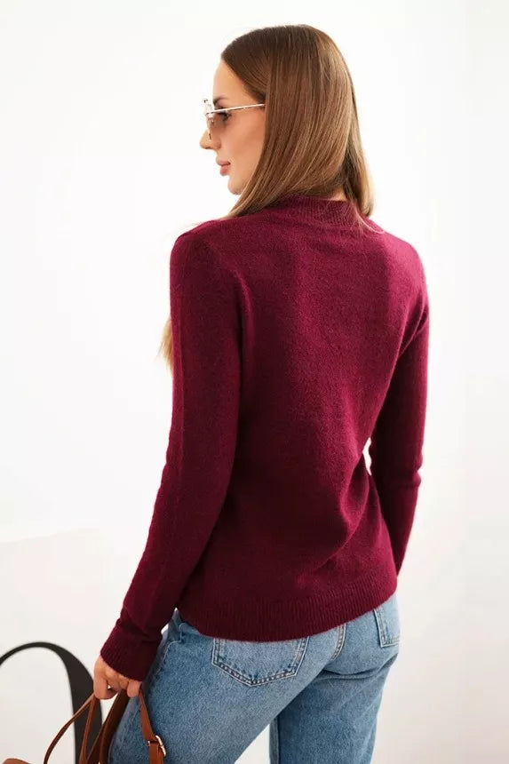 Women's burgundy sweater Eden