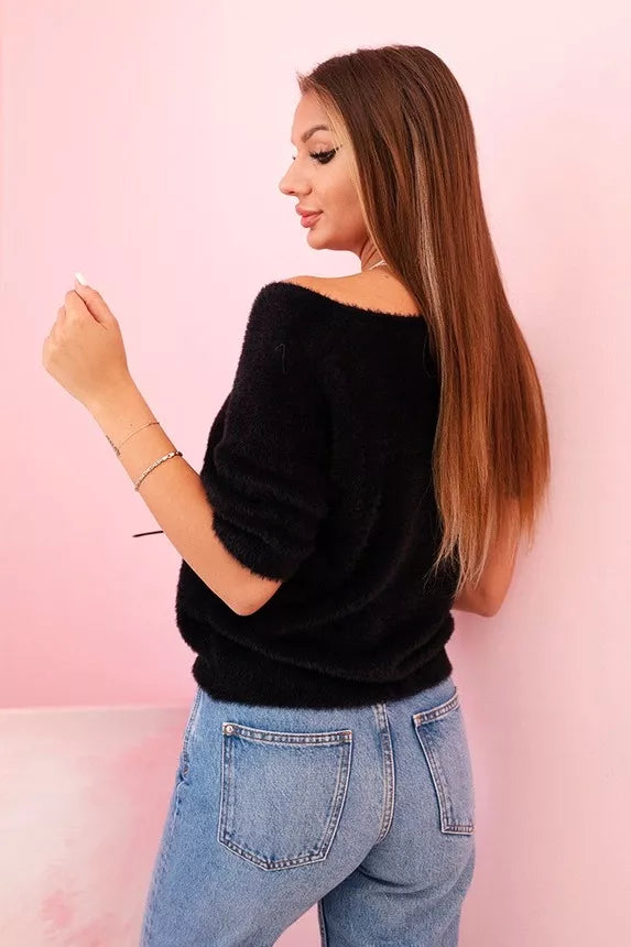 Women's black sweater Cloud