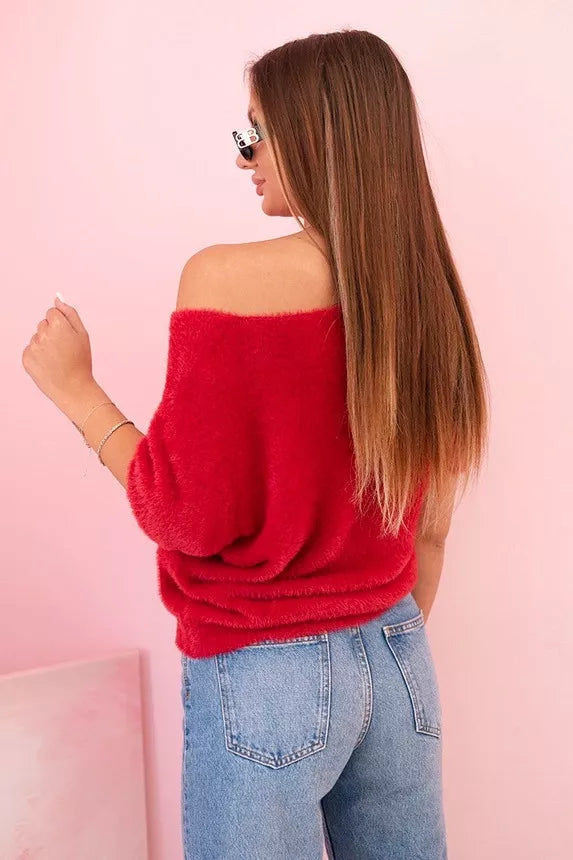Women's red sweater Cloud