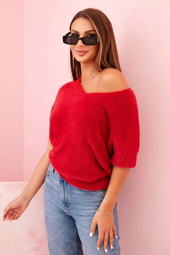 Women's red sweater Cloud
