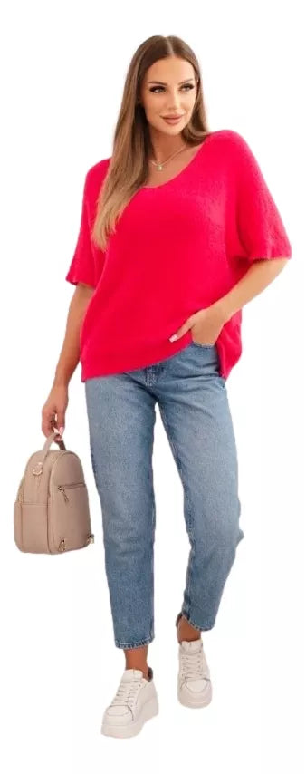 Women's bright pink sweater Cloud