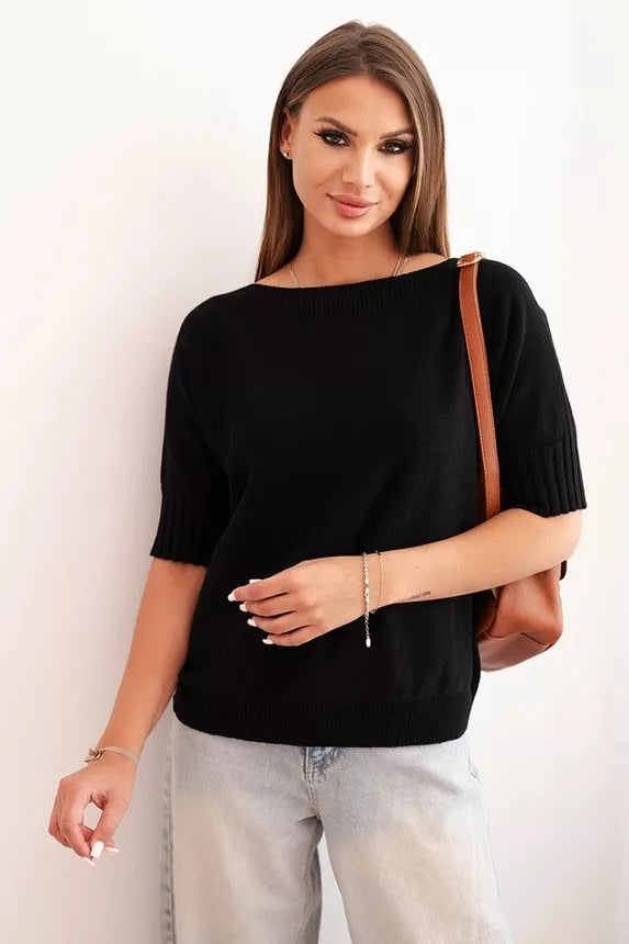 Women's black sweater Aleta