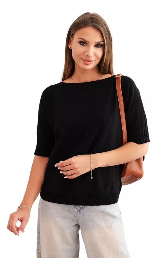 Women's black sweater Aleta