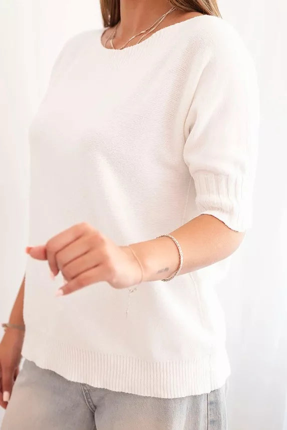 Women's white sweater Aleta