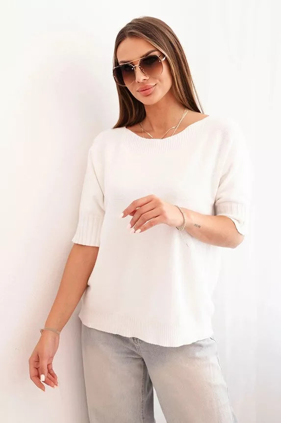Women's white sweater Aleta