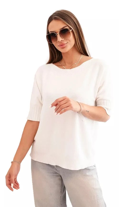 Women's white sweater Aleta