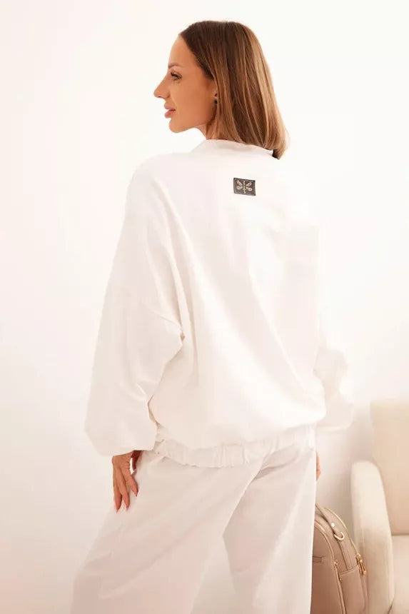 Women's white Fan set