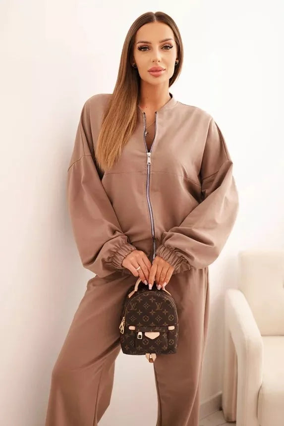 Women's brown Fan set