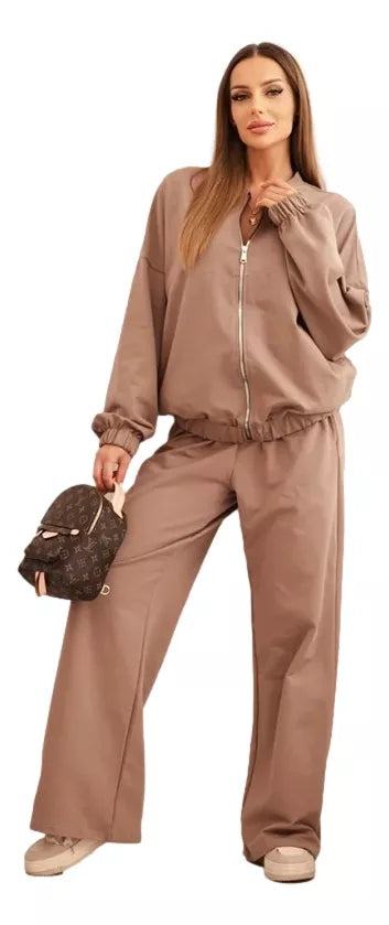 Women's brown Fan set