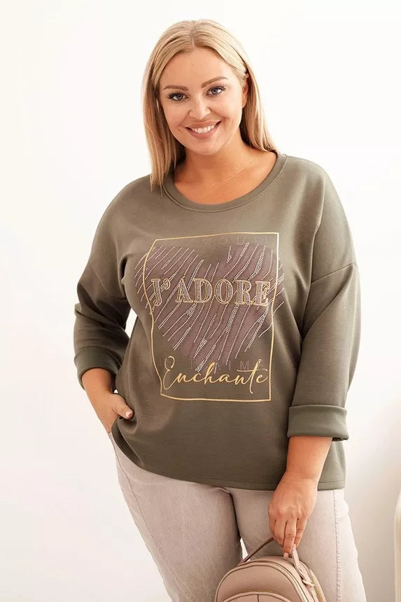 Women's khaki sweater Adore