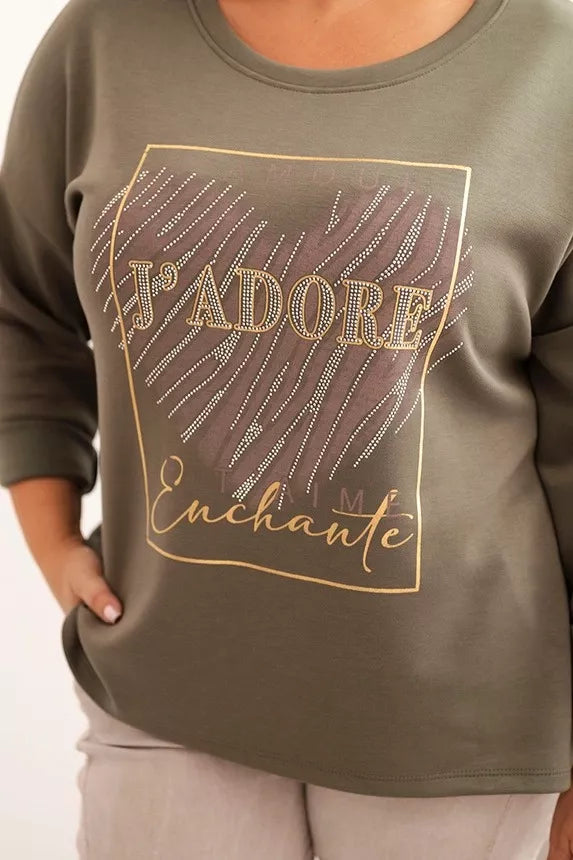 Women's khaki sweater Adore