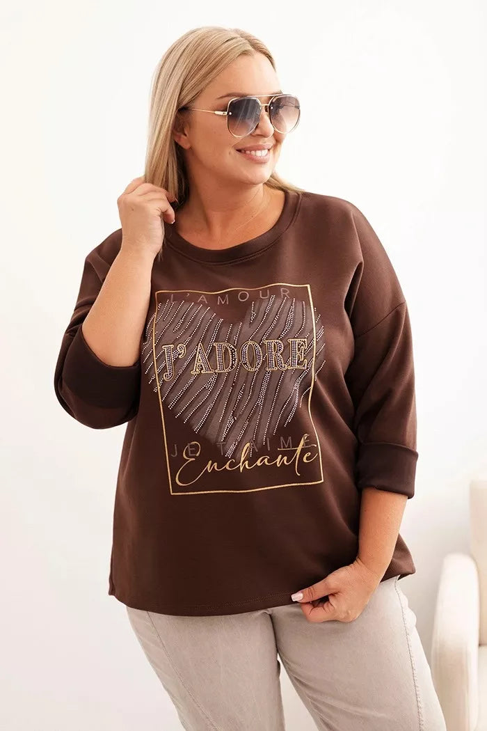 Women's dark brown sweater Adore