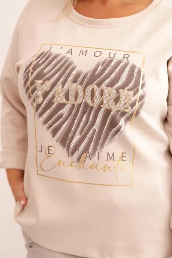 Women's light brown sweater Adore