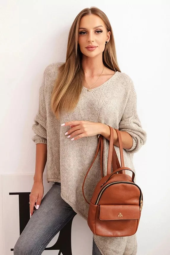 Women's brown wool sweater Elvis 