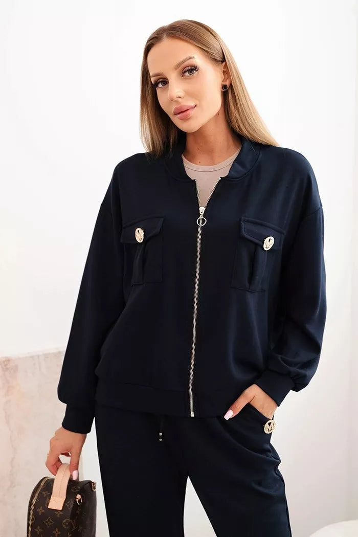 Women's dark blue Marbel suit.