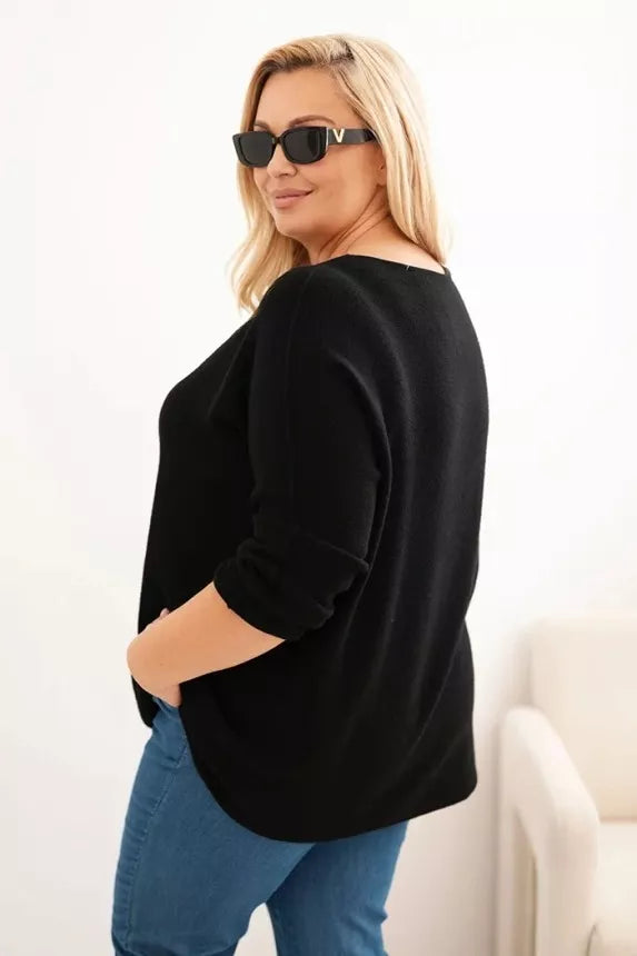 Women's black sweater Minos 