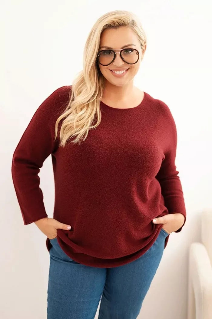 Women's burgundy sweater Minos