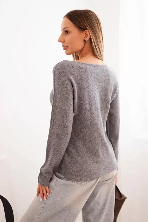 Women's dark gray sweater Romil