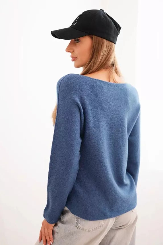 Women's dark blue sweater Romil