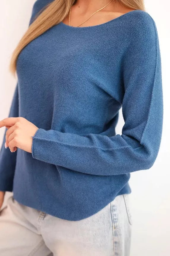 Women's dark blue sweater Romil