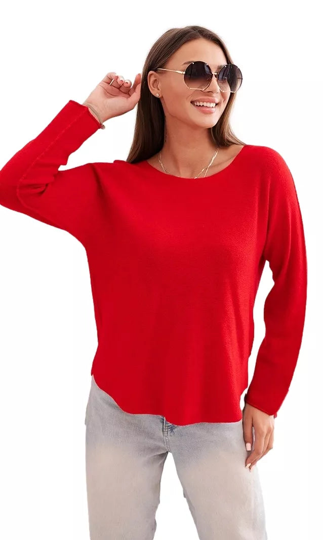 Women's red sweater Romil