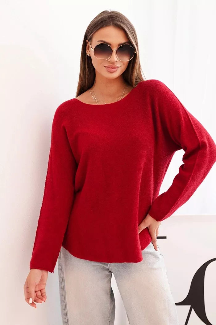 Women's burgundy sweater Romil