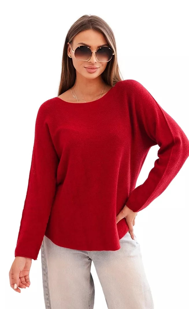 Women's burgundy sweater Romil